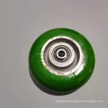 Hot heavy duty caster wheels Best quality Green PU aluminum core caster wheels